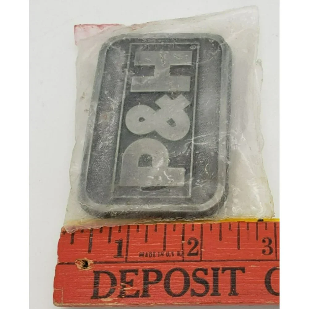 Vintage P&H Mining Belt Buckle, Rectangle, in original plastic, Crane 1980s Mine